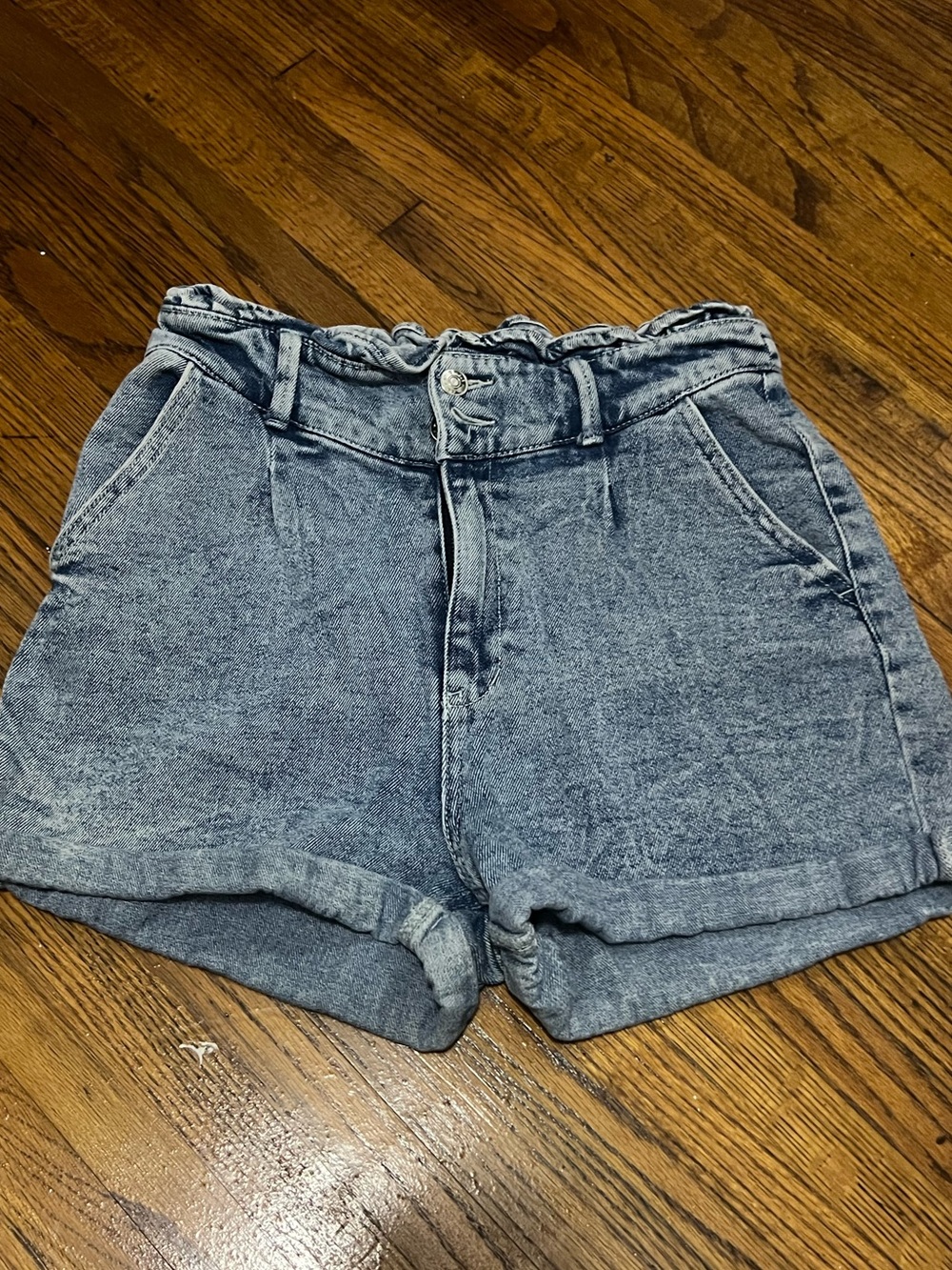 wild fable Light Wash Paperbag Denim Shorts
